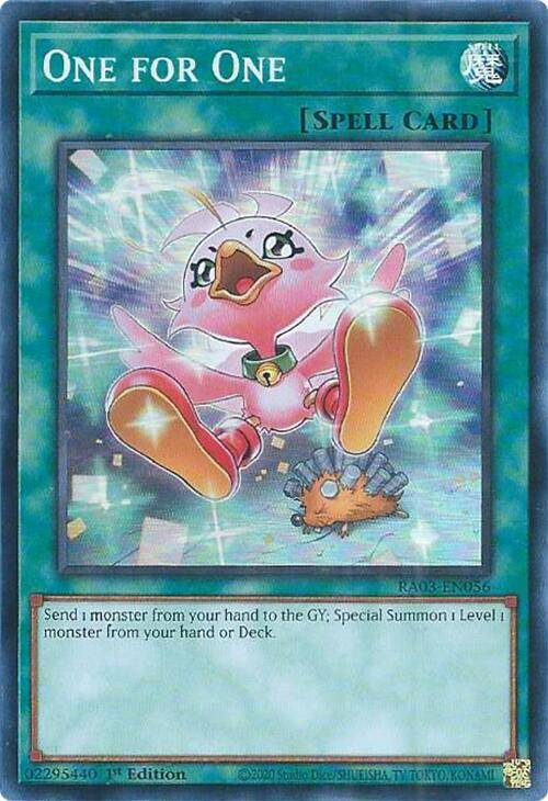 One for One (Alternate Art) [RA03-EN056] Super Rare | Exor Games Dartmouth