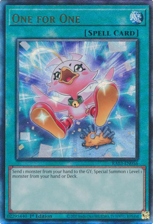 One for One (Alternate Art) (UTR) [RA03-EN056] Prismatic Ultimate Rare | Exor Games Dartmouth