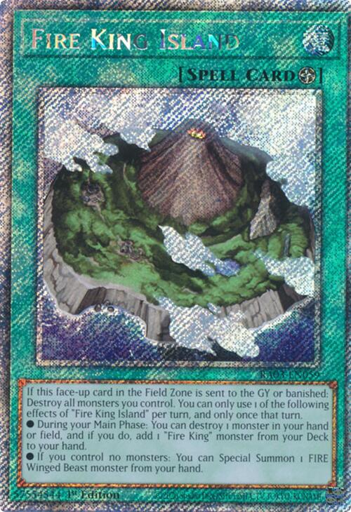 Fire King Island (Platinum Secret Rare) [RA03-EN059] Platinum Secret Rare | Exor Games Dartmouth
