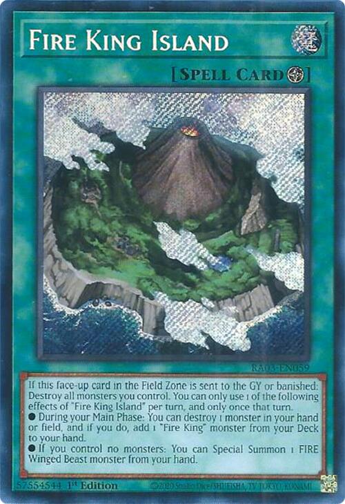 Fire King Island (Secret Rare) [RA03-EN059] Secret Rare | Exor Games Dartmouth