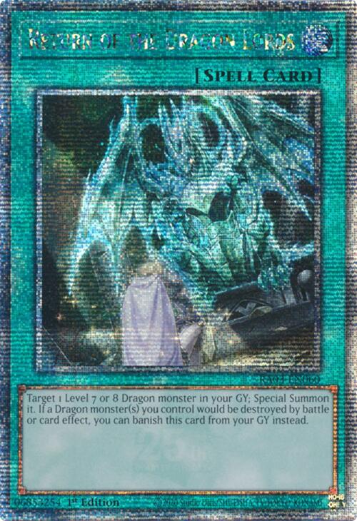 Return of the Dragon Lords (Quarter Century Secret Rare) [RA03-EN060] Quarter Century Secret Rare | Exor Games Dartmouth