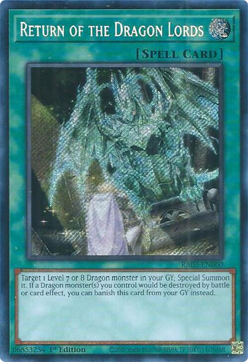 Return of the Dragon Lords (Secret Rare) [RA03-EN060] Secret Rare | Exor Games Dartmouth