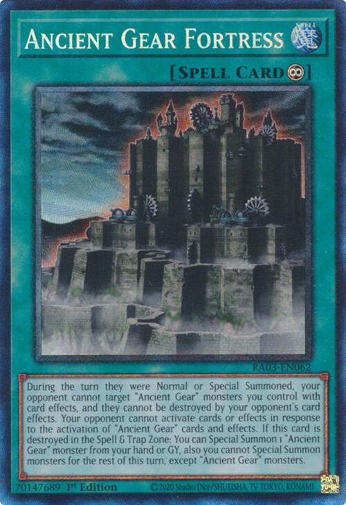 Ancient Gear Fortress (CR) [RA03-EN062] Prismatic Collector's Rare | Exor Games Dartmouth