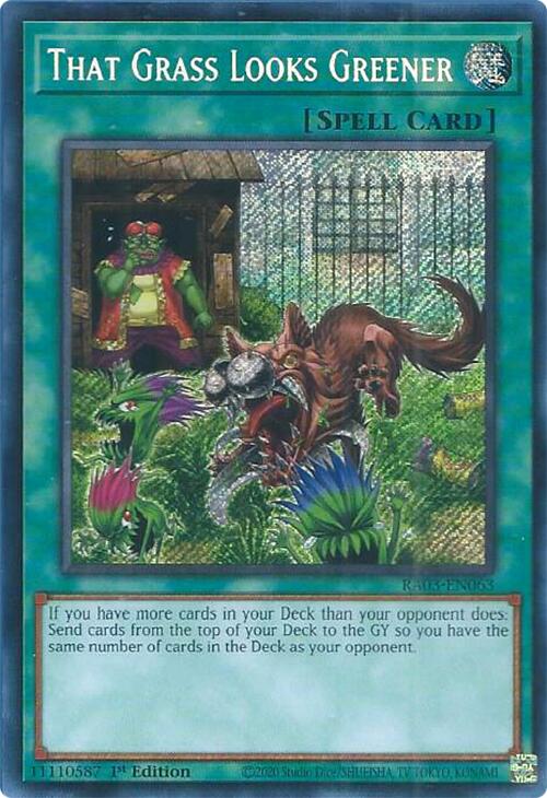 That Grass Looks Greener (Secret Rare) [RA03-EN063] Secret Rare | Exor Games Dartmouth