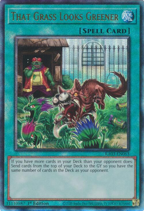 That Grass Looks Greener (UTR) [RA03-EN063] Prismatic Ultimate Rare | Exor Games Dartmouth