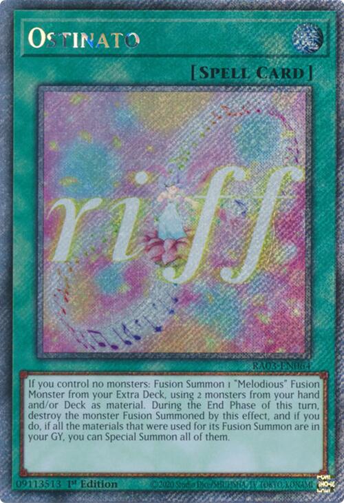 Ostinato (Platinum Secret Rare) [RA03-EN064] Platinum Secret Rare | Exor Games Dartmouth
