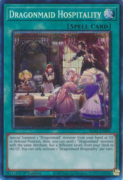 Dragonmaid Hospitality (CR) [RA03-EN068] Prismatic Collector's Rare | Exor Games Dartmouth