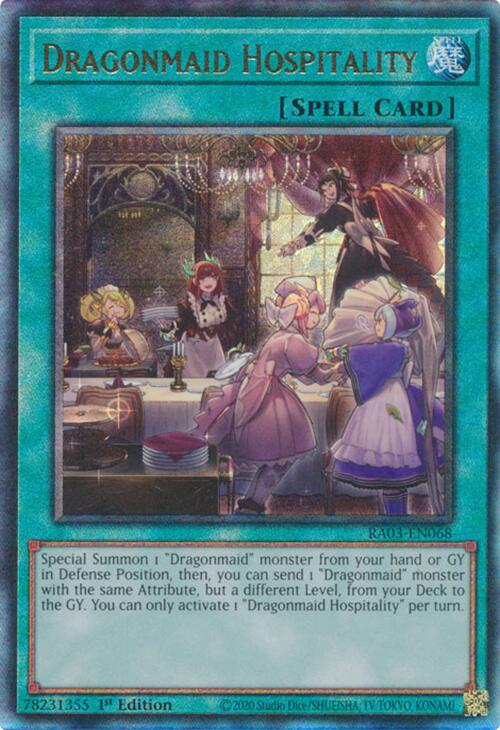 Dragonmaid Hospitality (UTR) [RA03-EN068] Prismatic Ultimate Rare | Exor Games Dartmouth