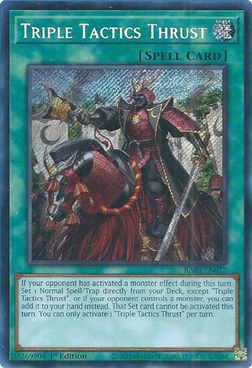 Triple Tactics Thrust (Secret Rare) [RA03-EN072] Secret Rare | Exor Games Dartmouth