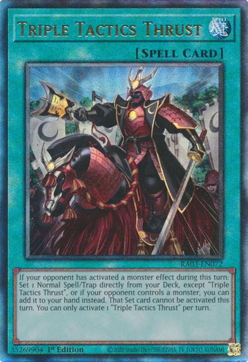 Triple Tactics Thrust (UTR) [RA03-EN072] Prismatic Ultimate Rare | Exor Games Dartmouth