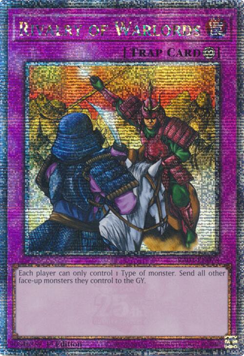 Rivalry of Warlords (Quarter Century Secret Rare) [RA03-EN075] Quarter Century Secret Rare | Exor Games Dartmouth