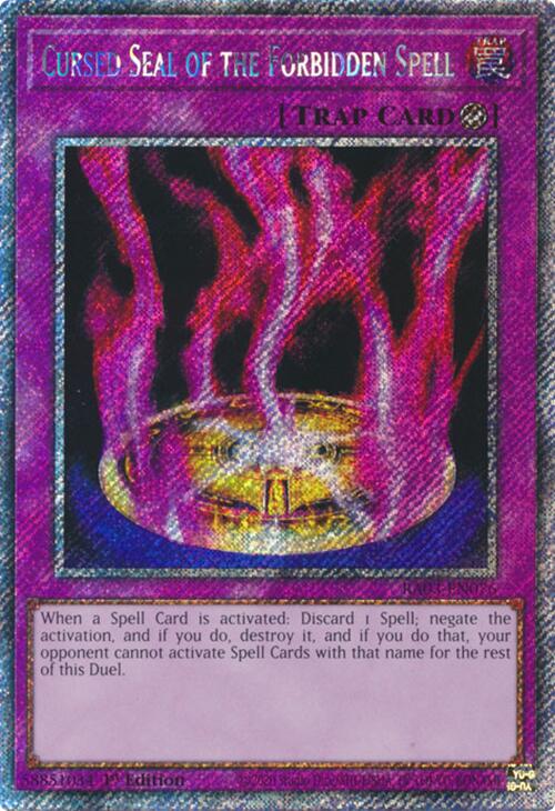 Cursed Seal of the Forbidden Spell (Platinum Secret Rare) [RA03-EN076] Platinum Secret Rare | Exor Games Dartmouth
