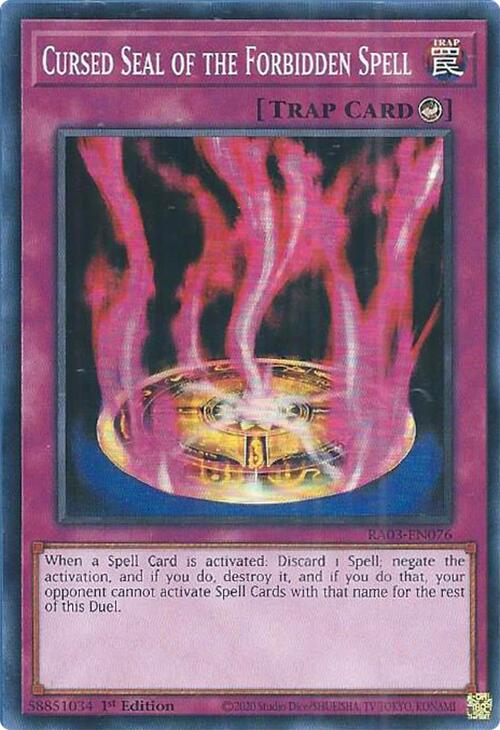 Cursed Seal of the Forbidden Spell [RA03-EN076] Super Rare | Exor Games Dartmouth