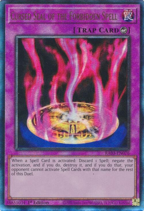 Cursed Seal of the Forbidden Spell (UTR) [RA03-EN076] Prismatic Ultimate Rare | Exor Games Dartmouth