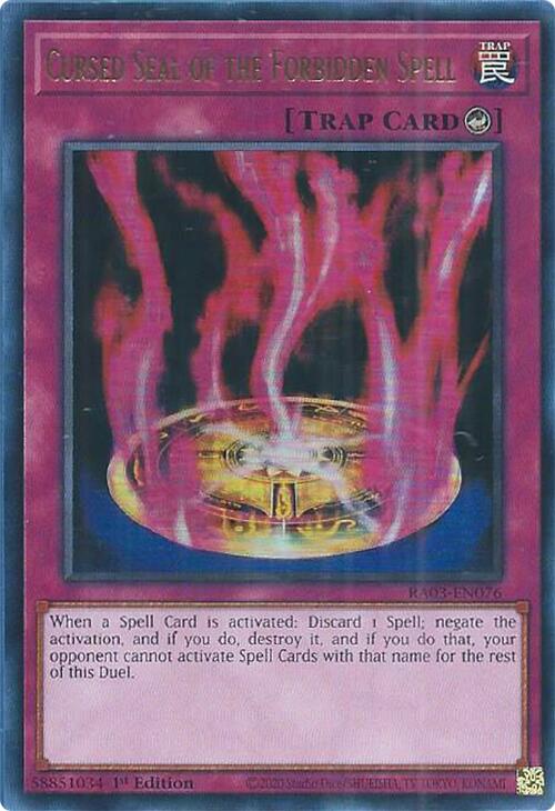Cursed Seal of the Forbidden Spell (UR) [RA03-EN076] Ultra Rare | Exor Games Dartmouth