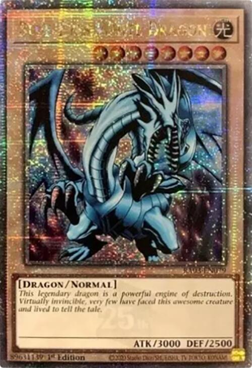 Blue-Eyes White Dragon (Quarter Century Secret Rare) [RA03-EN079] Quarter Century Secret Rare | Exor Games Dartmouth