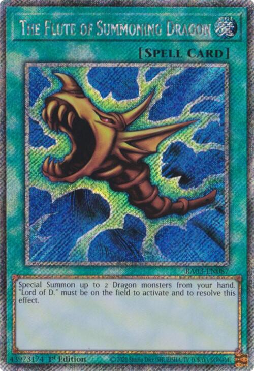 The Flute of Summoning Dragon (Platinum Secret Rare) [RA03-EN087] Platinum Secret Rare | Exor Games Dartmouth