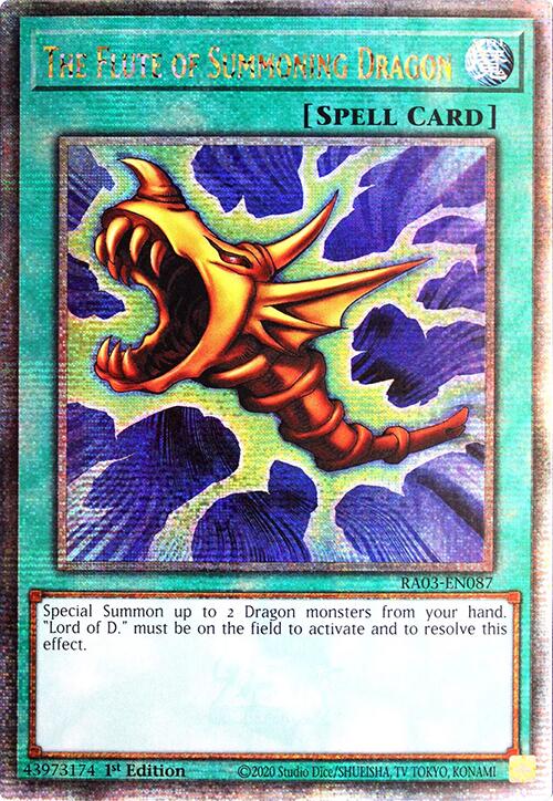 The Flute of Summoning Dragon (Quarter Century Secret Rare) [RA03-EN087] Quarter Century Secret Rare | Exor Games Dartmouth