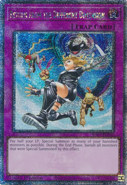Return from the Different Dimension (Quarter Century Secret Rare) [RA03-EN140] Quarter Century Secret Rare | Exor Games Dartmouth