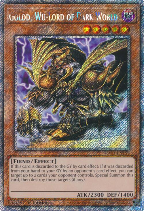 Goldd, Wu-Lord of Dark World (Platinum Secret Rare) [RA03-EN159] Platinum Secret Rare | Exor Games Dartmouth
