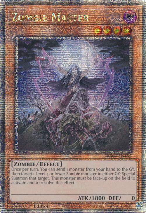 Zombie Master (Quarter Century Secret Rare) [RA03-EN185] Quarter Century Secret Rare | Exor Games Dartmouth