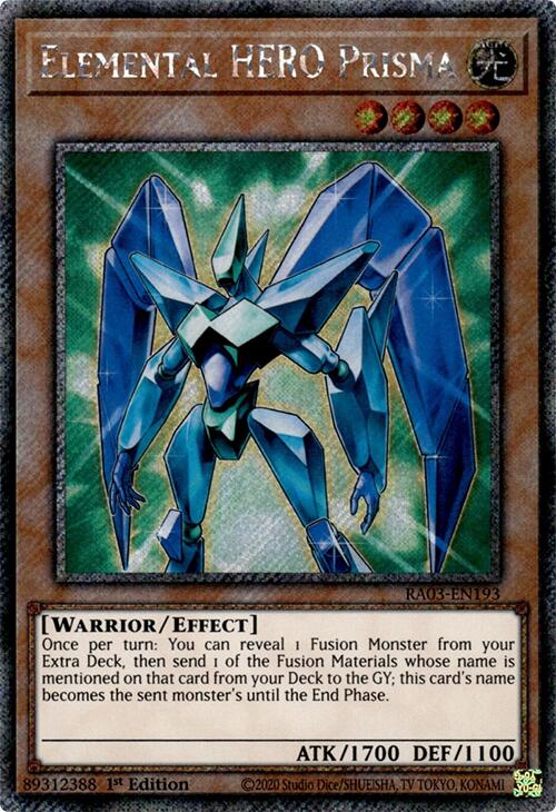 Elemental HERO Prisma (Platinum Secret Rare) [RA03-EN193] Platinum Secret Rare | Exor Games Dartmouth