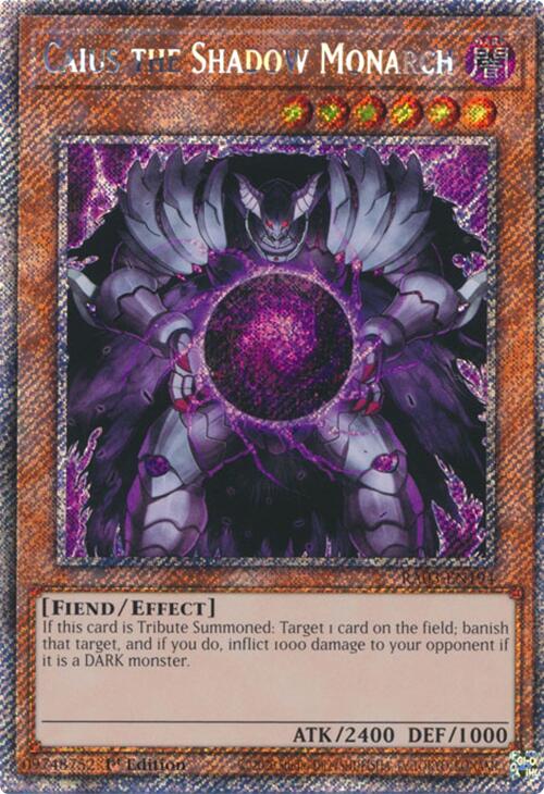 Caius the Shadow Monarch (Platinum Secret Rare) [RA03-EN194] Platinum Secret Rare | Exor Games Dartmouth