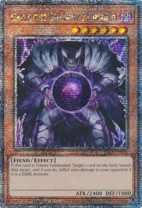 Caius the Shadow Monarch (Quarter Century Secret Rare) [RA03-EN194] Quarter Century Secret Rare | Exor Games Dartmouth