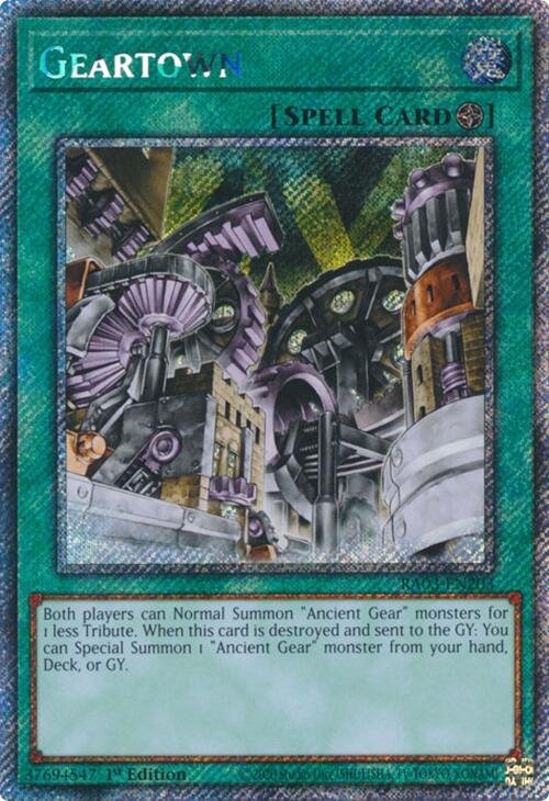 Geartown (Platinum Secret Rare) [RA03-EN203] Platinum Secret Rare | Exor Games Dartmouth
