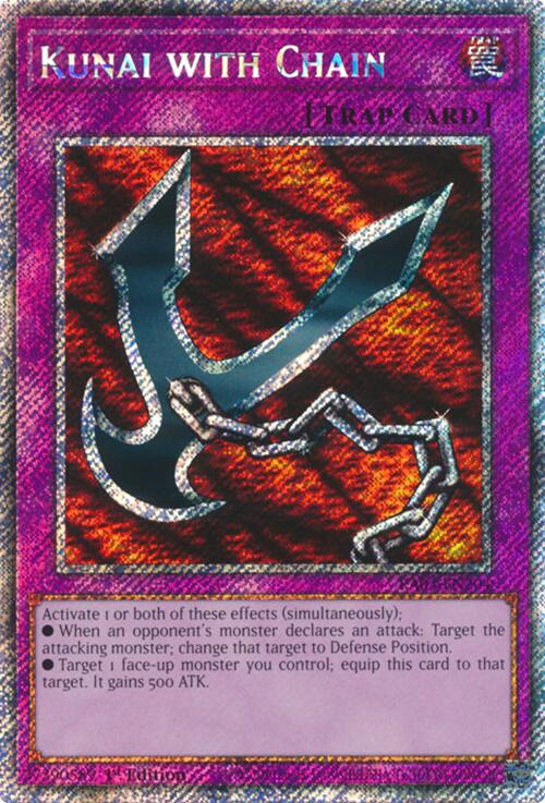 Kunai with Chain (Platinum Secret Rare) [RA03-EN204] Platinum Secret Rare | Exor Games Dartmouth