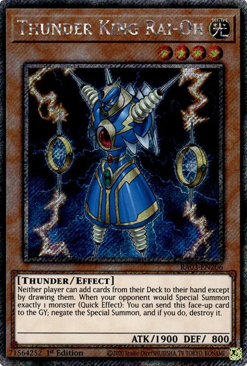 Thunder King Rai-Oh (Platinum Secret Rare) [RA03-EN206] Platinum Secret Rare | Exor Games Dartmouth