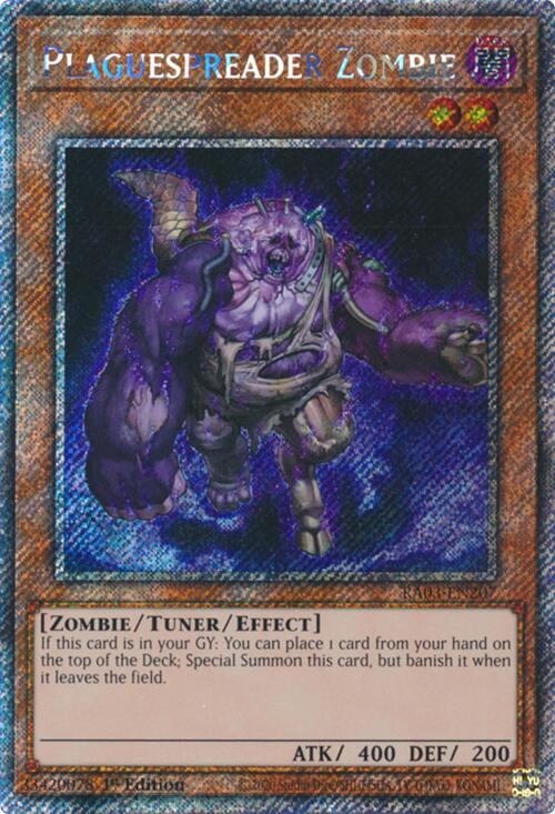 Plaguespreader Zombie (Platinum Secret Rare) [RA03-EN207] Platinum Secret Rare | Exor Games Dartmouth
