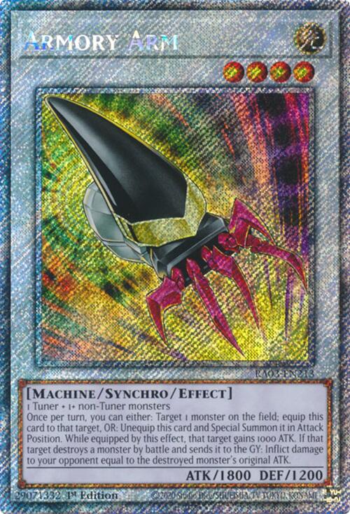 Armory Arm (Platinum Secret Rare) [RA03-EN213] Platinum Secret Rare | Exor Games Dartmouth