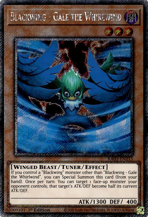 Blackwing - Gale the Whirlwind (Platinum Secret Rare) [RA03-EN215] Platinum Secret Rare | Exor Games Dartmouth