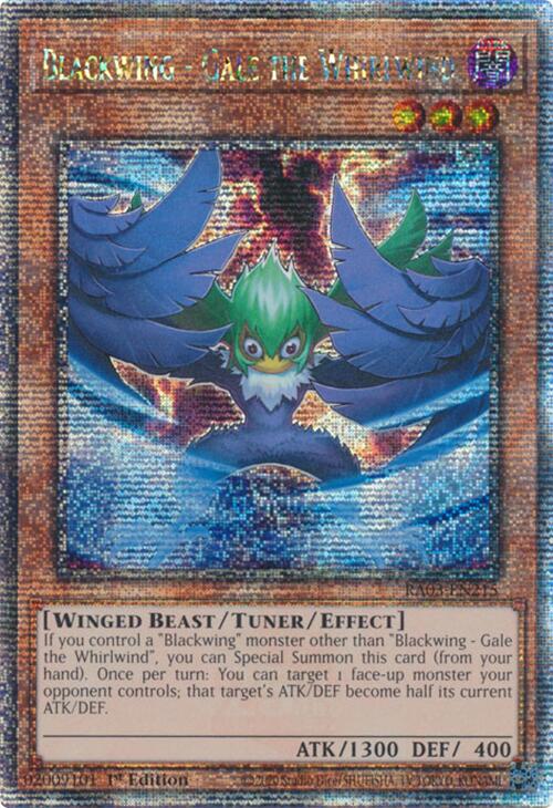 Blackwing - Gale the Whirlwind (Quarter Century Secret Rare) [RA03-EN215] Quarter Century Secret Rare | Exor Games Dartmouth