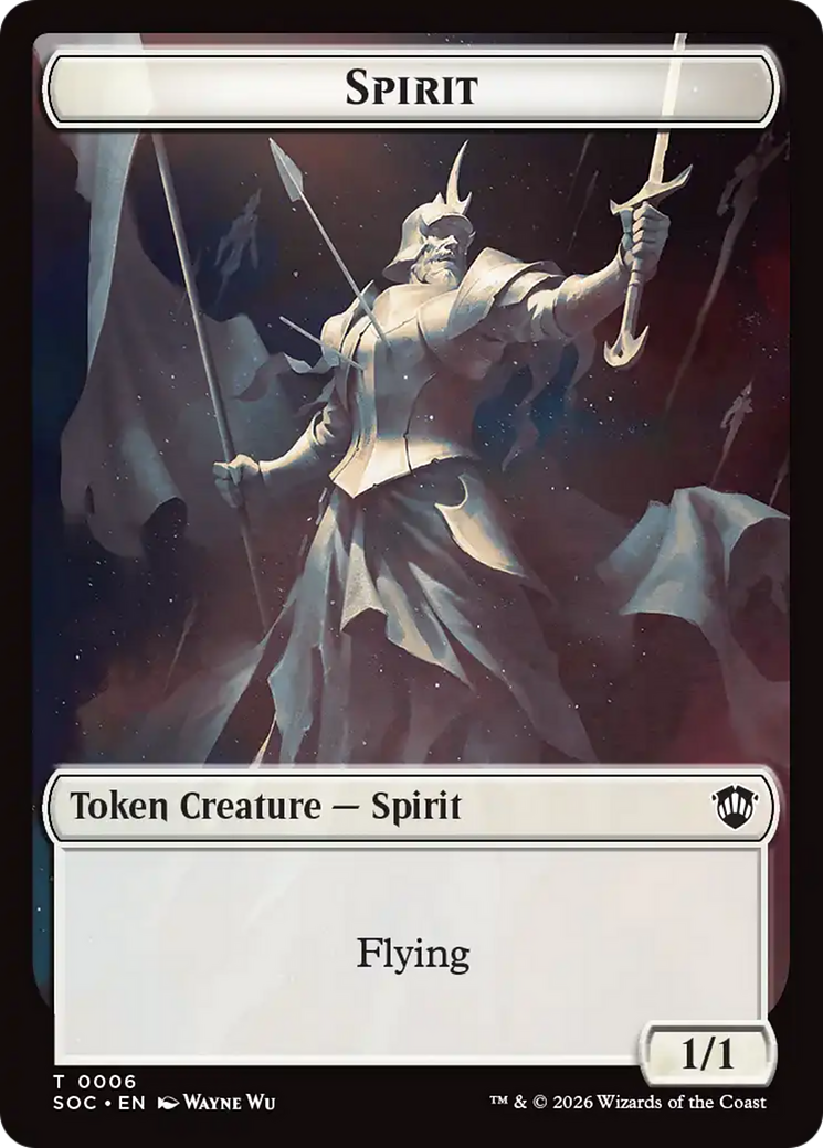 Spirit (0006) // Illusion Double-Sided Token [Secrets of Strixhaven Commander Tokens] | Exor Games Dartmouth