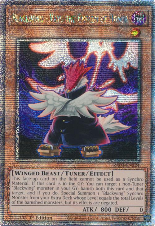Blackwing - Vayu the Emblem of Honor (Quarter Century Secret Rare) [RA03-EN224] Quarter Century Secret Rare | Exor Games Dartmouth