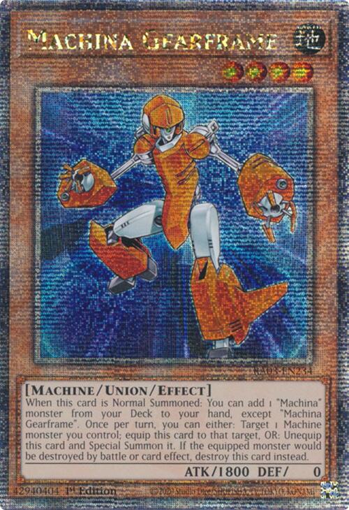 Machina Gearframe (Quarter Century Secret Rare) [RA03-EN234] Quarter Century Secret Rare | Exor Games Dartmouth