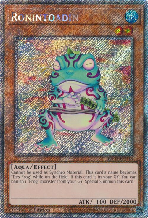 Ronintoadin (Platinum Secret Rare) [RA03-EN236] Platinum Secret Rare | Exor Games Dartmouth