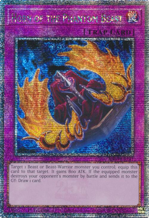 Horn of the Phantom Beast (Quarter Century Secret Rare) [RA03-EN241] Quarter Century Secret Rare | Exor Games Dartmouth
