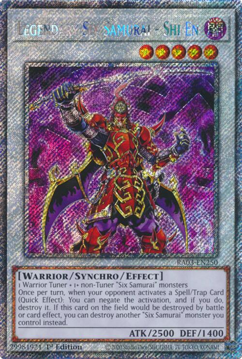 Legendary Six Samurai - Shi En (Platinum Secret Rare) [RA03-EN250] Platinum Secret Rare | Exor Games Dartmouth