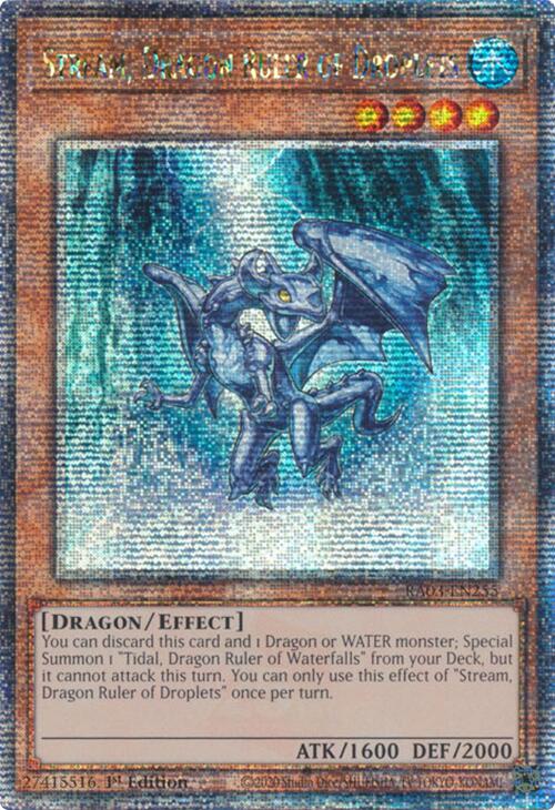 Stream, Dragon Ruler of Droplets (Quarter Century Secret Rare) [RA03-EN255] Quarter Century Secret Rare | Exor Games Dartmouth