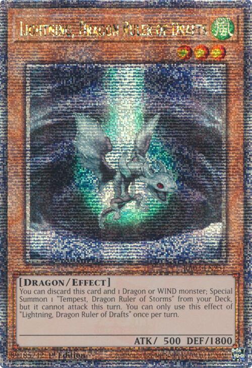 Lightning, Dragon Ruler of Drafts (Quarter Century Secret Rare) [RA03-EN257] Quarter Century Secret Rare | Exor Games Dartmouth