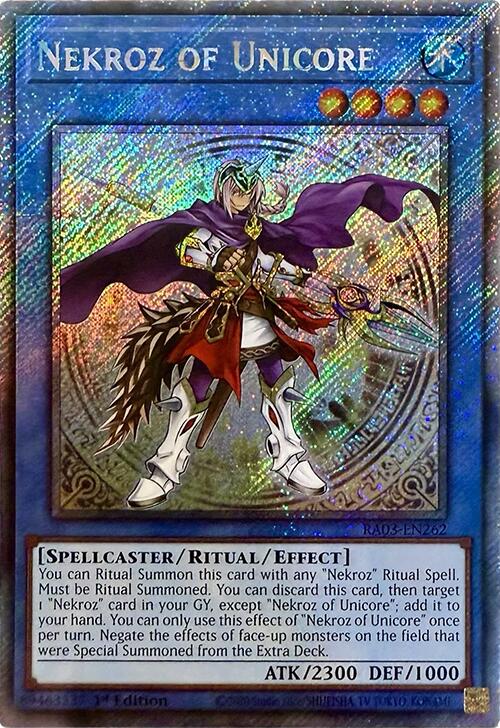 Nekroz of Unicore (Platinum Secret Rare) [RA03-EN262] Platinum Secret Rare | Exor Games Dartmouth