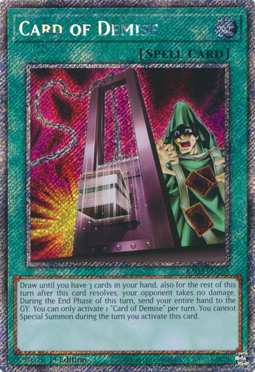 Card of Demise (Platinum Secret Rare) [RA03-EN265] Platinum Secret Rare | Exor Games Dartmouth