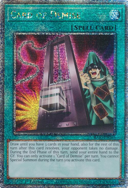 Card of Demise (Quarter Century Secret Rare) [RA03-EN265] Quarter Century Secret Rare | Exor Games Dartmouth