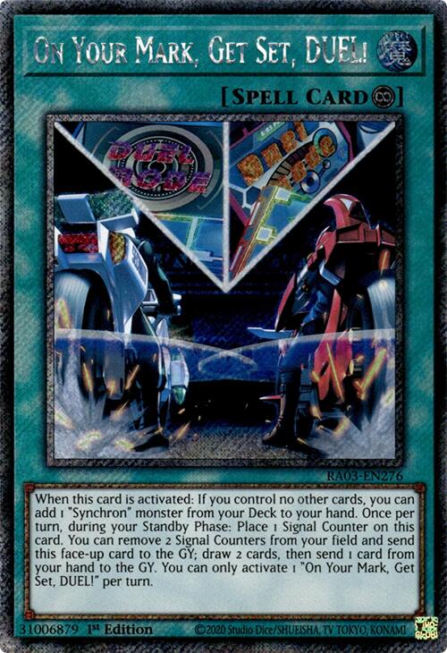 On Your Mark, Get Set, DUEL! (Platinum Secret Rare) [RA03-EN276] Platinum Secret Rare | Exor Games Dartmouth