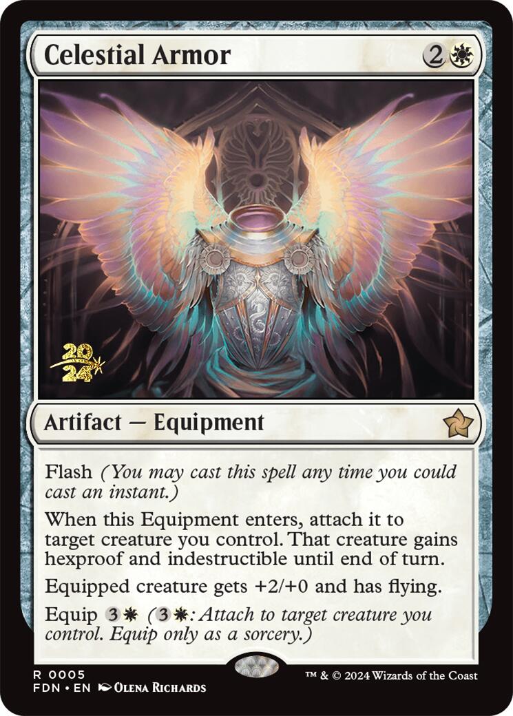 Celestial Armor [Foundations Prerelease Promos] | Exor Games Dartmouth