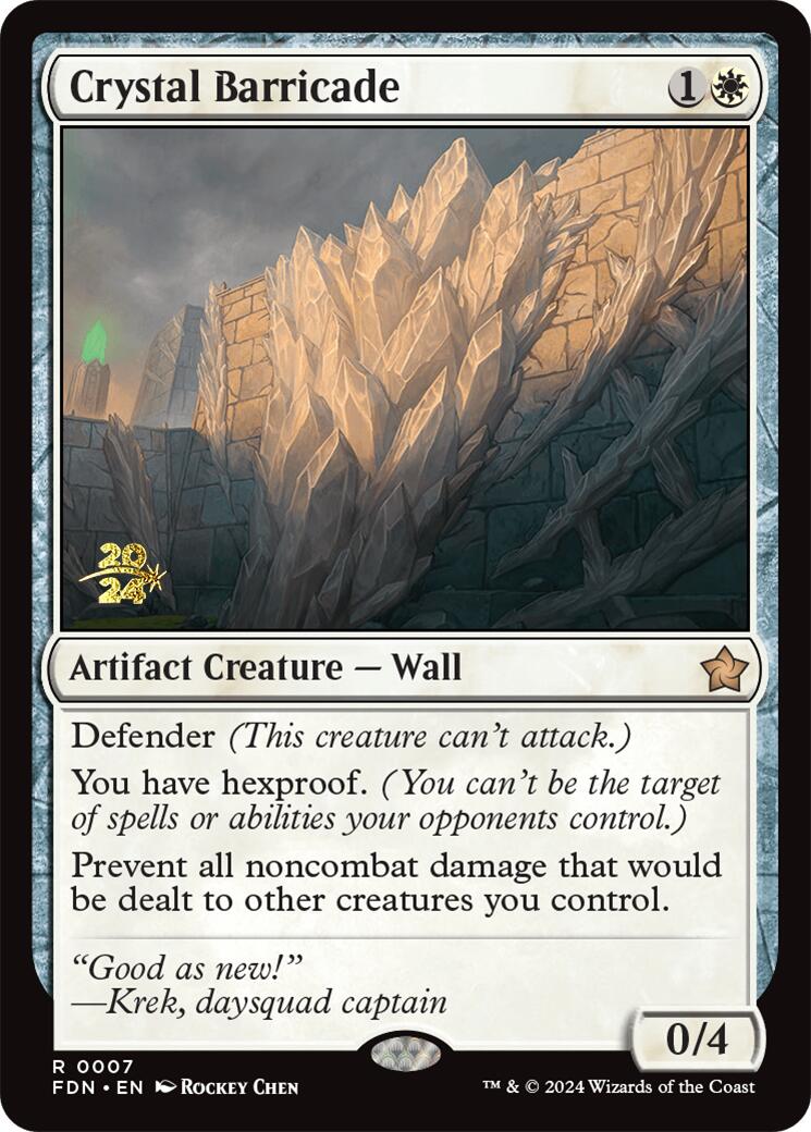 Crystal Barricade [Foundations Prerelease Promos] | Exor Games Dartmouth