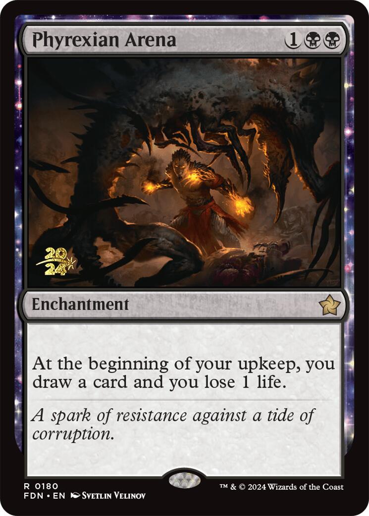 Phyrexian Arena [Foundations Prerelease Promos] | Exor Games Dartmouth